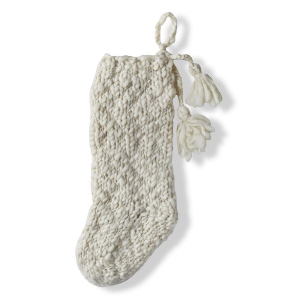 Knit Stocking with Tassels