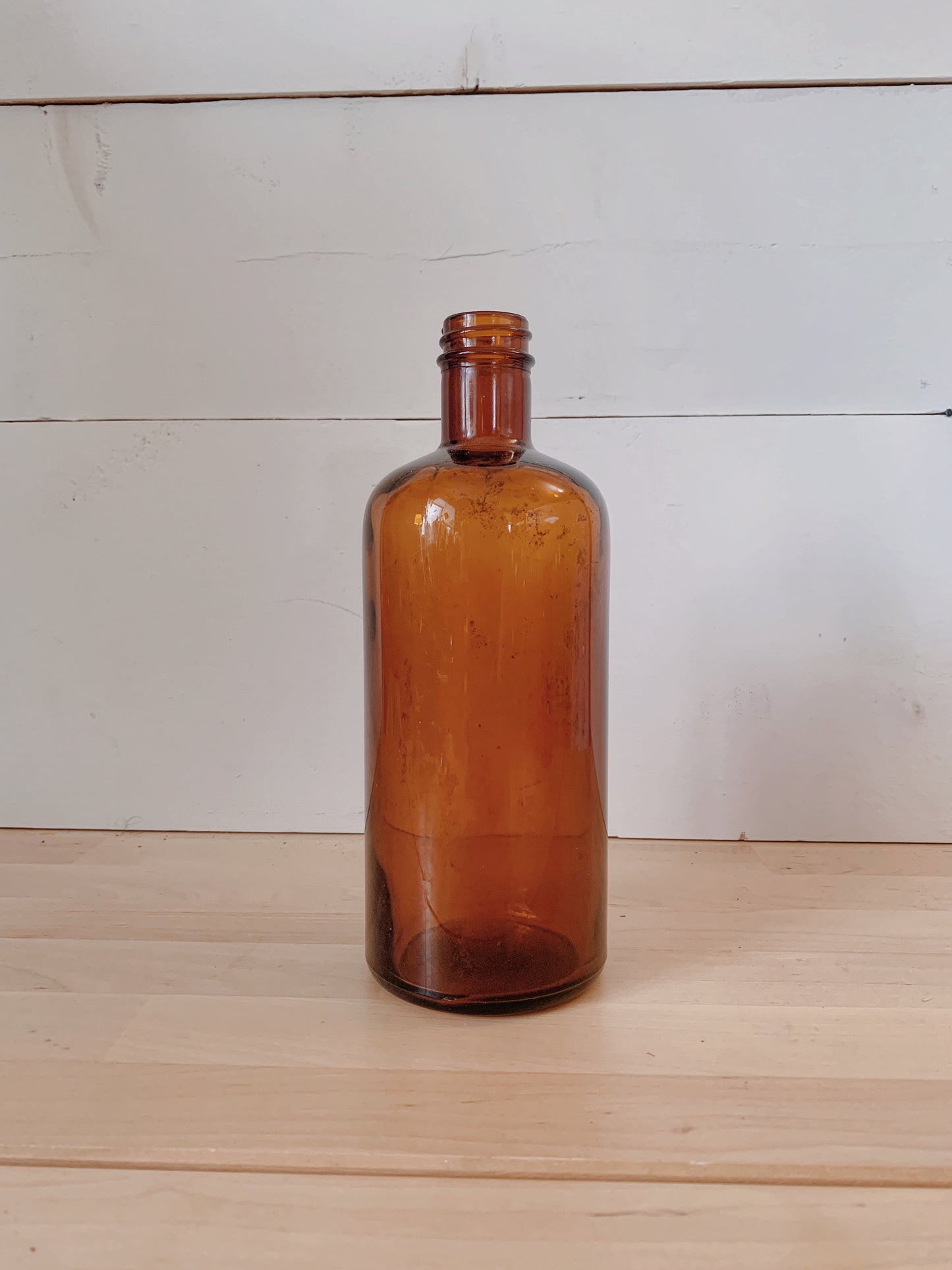 Vintage Amber Apothecary Bottles