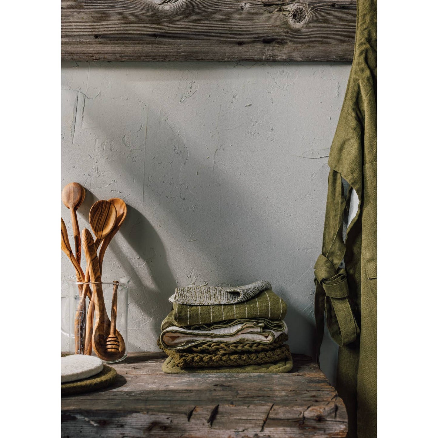 Knit Potholder - Olive