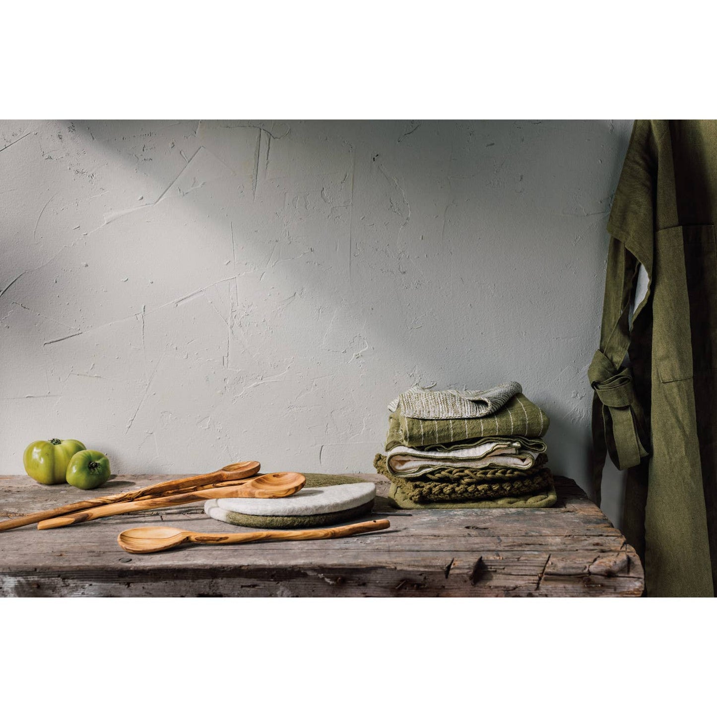 Knit Potholder - Olive