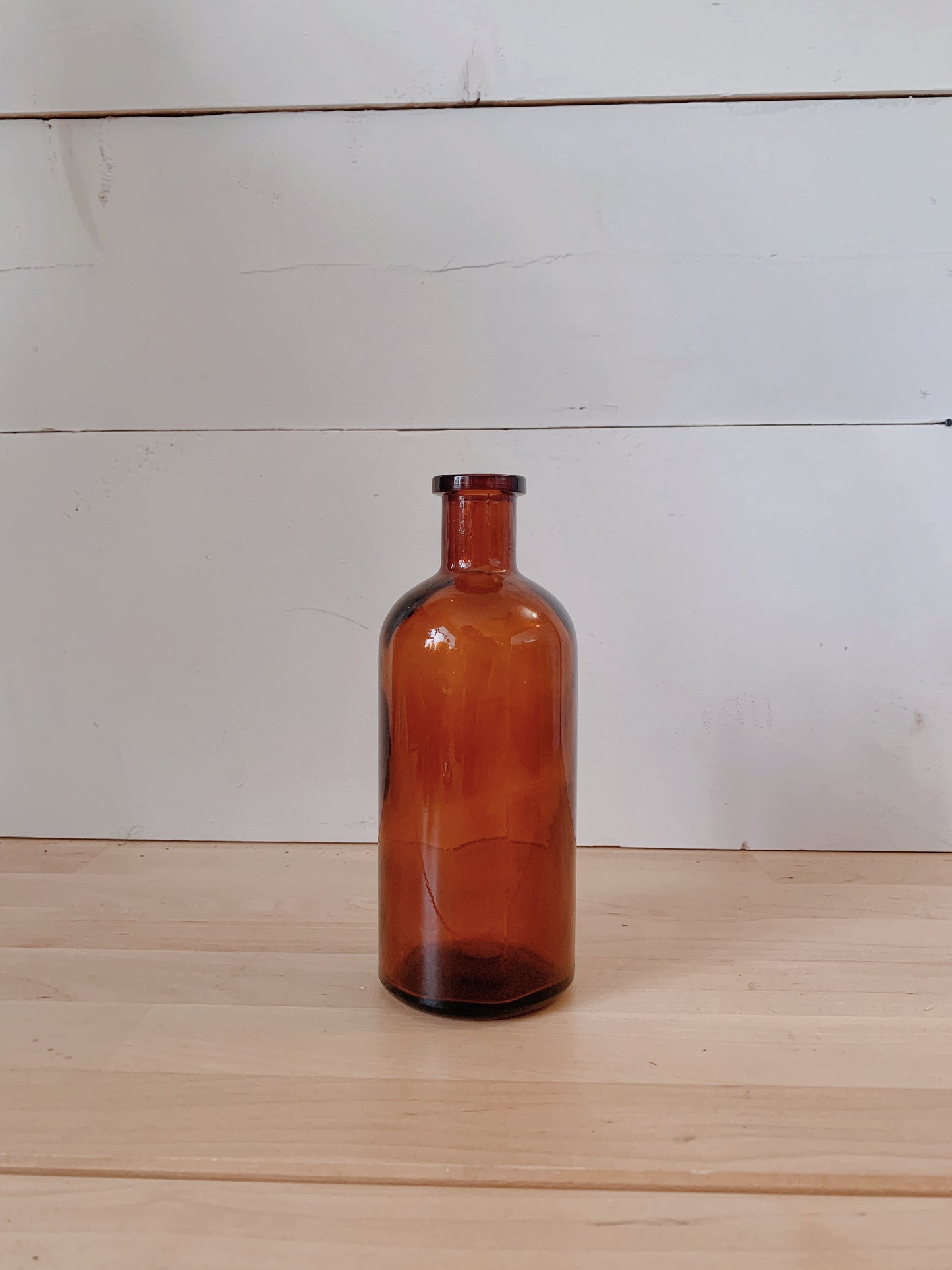 Vintage Amber Apothecary Bottles