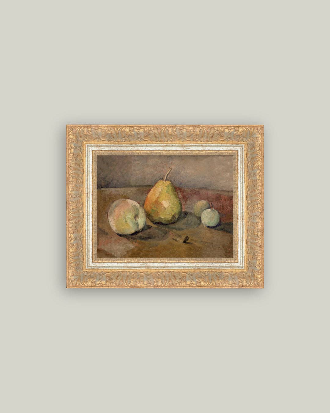 Pears and Apples Framed Antique Art
