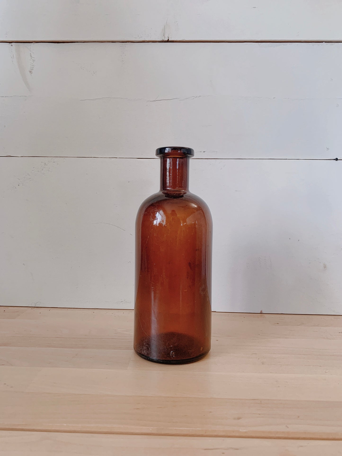 Vintage Amber Apothecary Bottles
