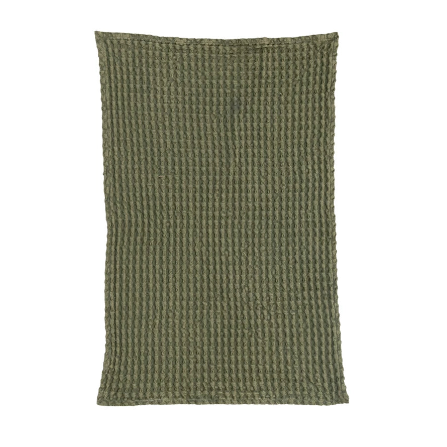 Waffle Weave Tea Towel - Olive