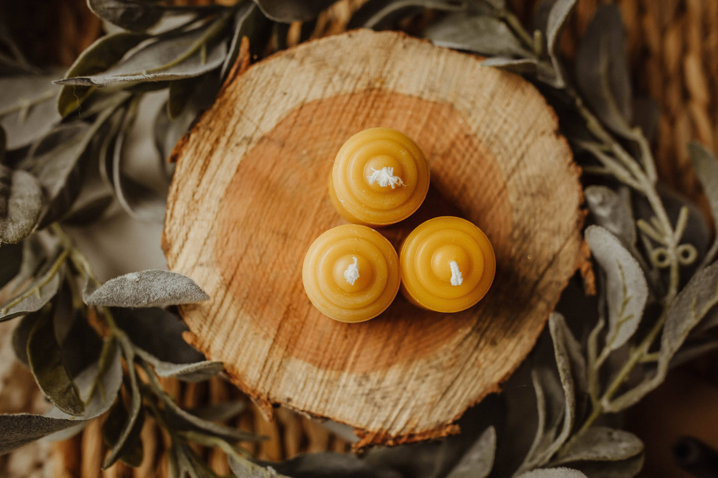 Mini Beeswax Votive Candles