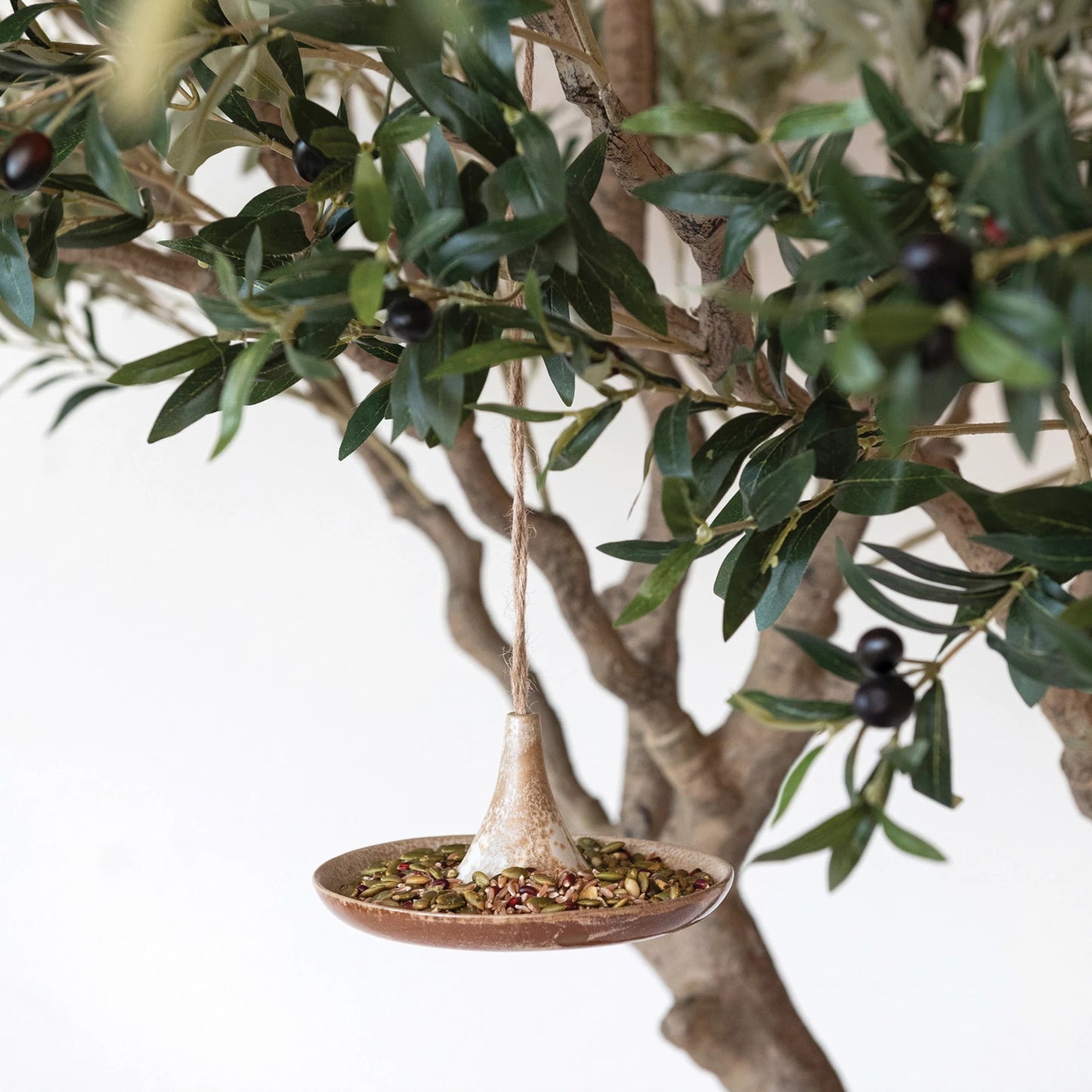 Stoneware Bird Feeder