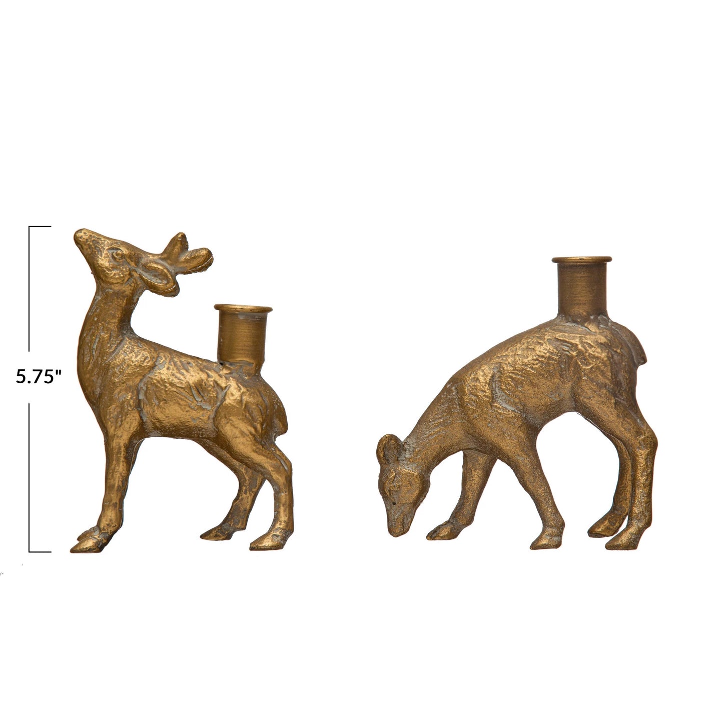 Cast Iron Deer Taper Holder