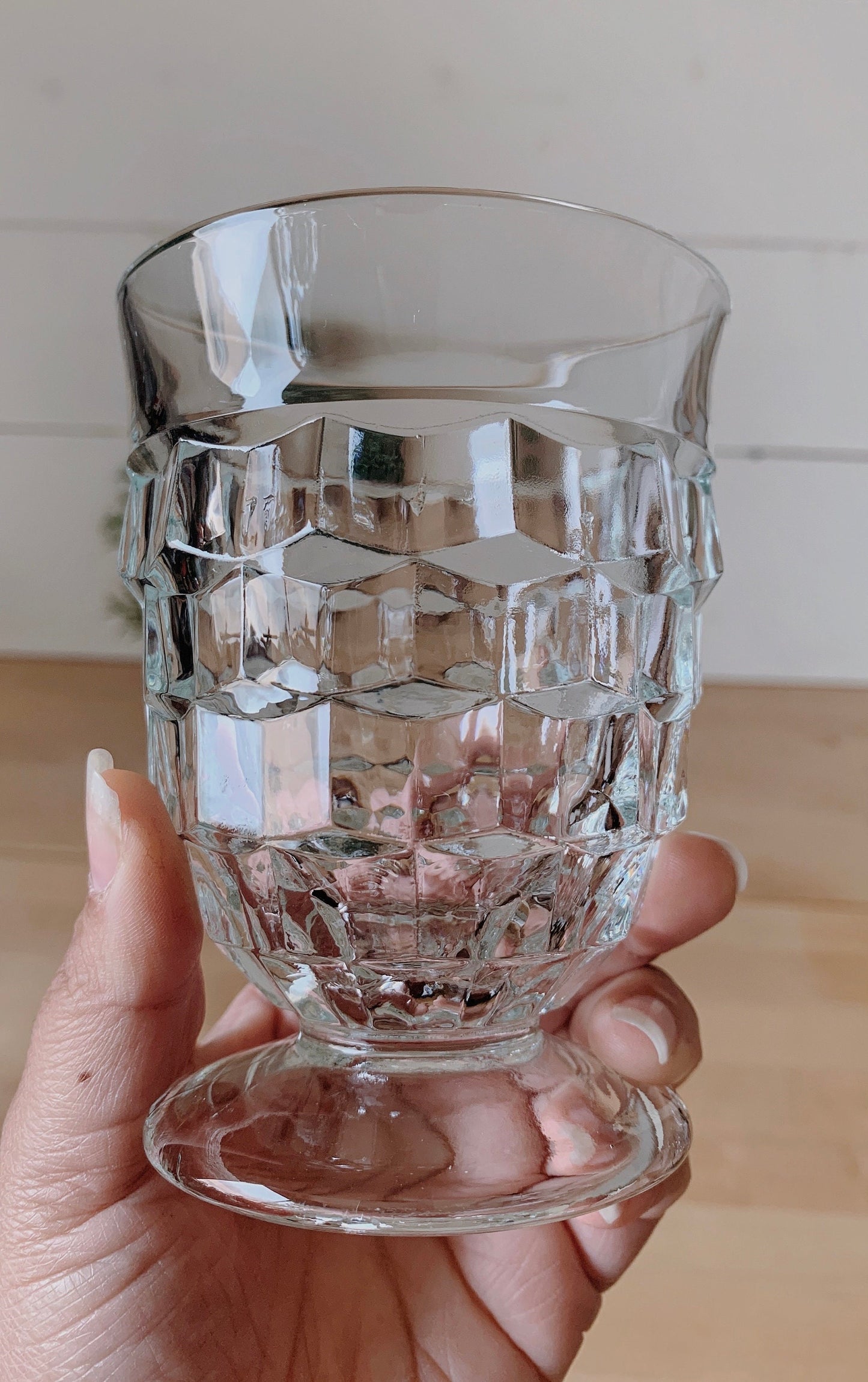 Set of 2 Vintage Clear Whitehall Drinking Glasses | Whitehall by Colony | Indiana Glass | Vintage Glass | Retro Barware | Vintage Drinkware