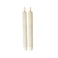 Ribbed LED Taper Candles - S/2