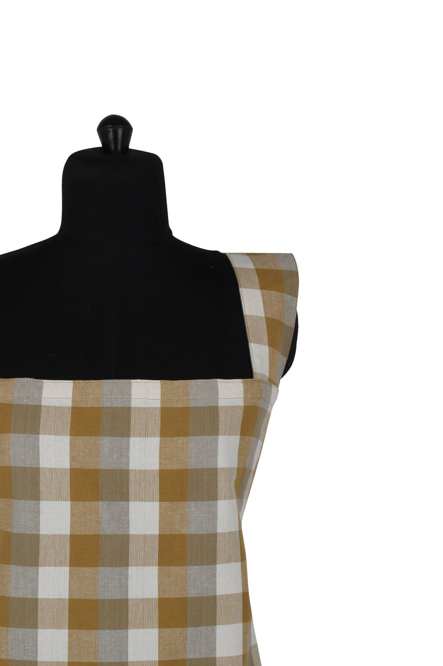 Apron Double Check Pinafore Yellow Sunset