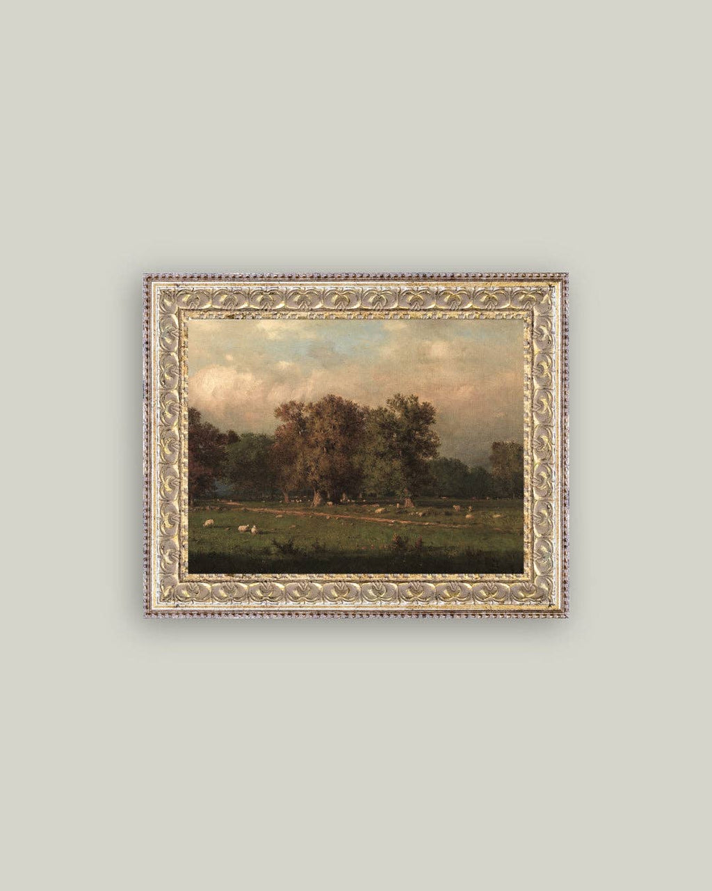 Sheep Farm Framed Antique Art Print