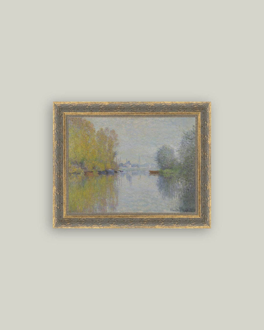 Autumn on the Seine Framed Antique Art