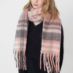 Plaid Tassel Scarf