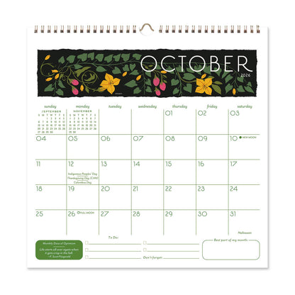 2026 Seedlings Garden Party 12 Month Classic Grid Calendar