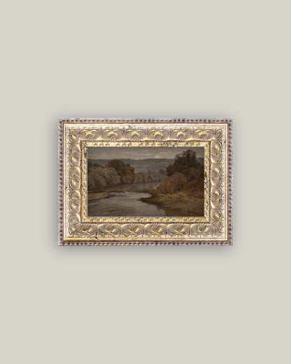 Autumn River Framed Antique Art Print