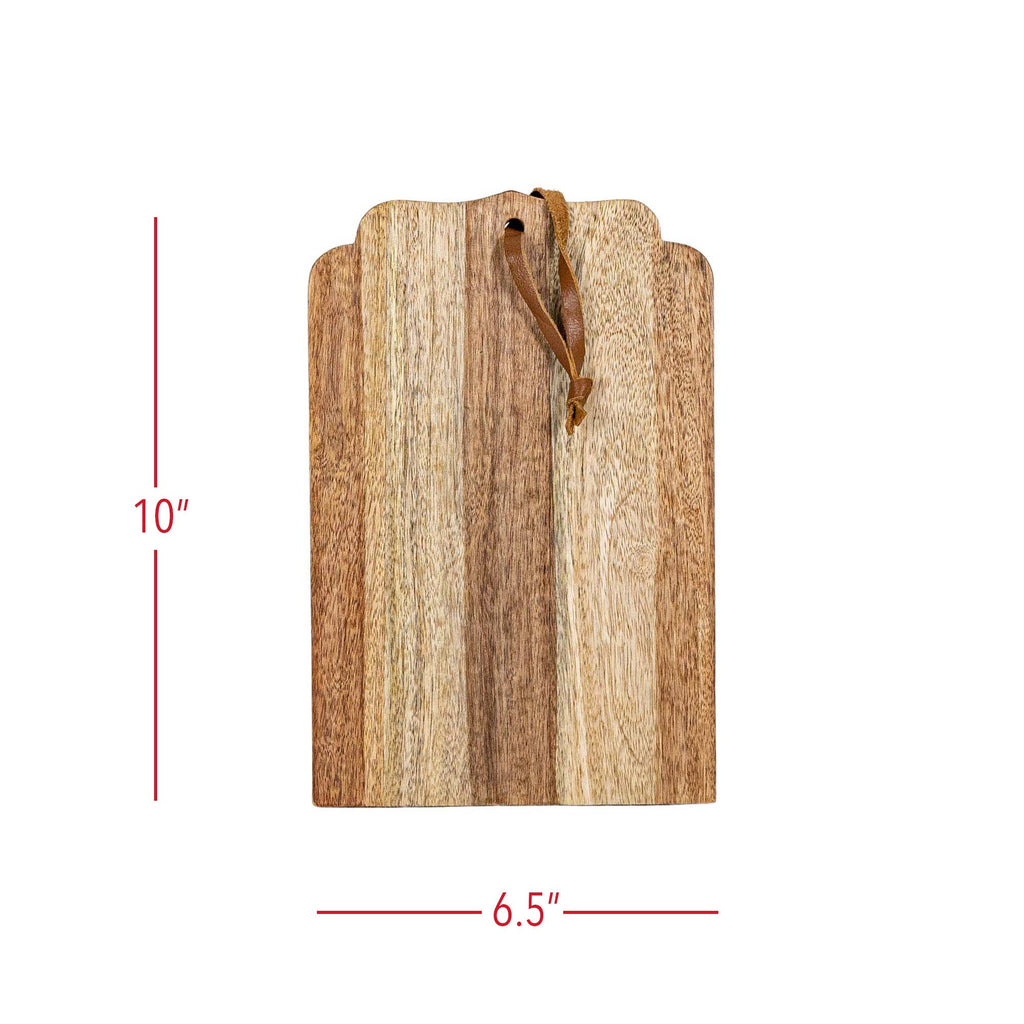 Florence Pieced Rectangle Cutting Board Natural Mango Wood