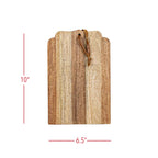 Florence Pieced Rectangle Cutting Board Natural Mango Wood