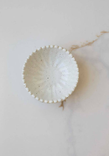 Ruffled Edge Ceramic Pinch Bowls