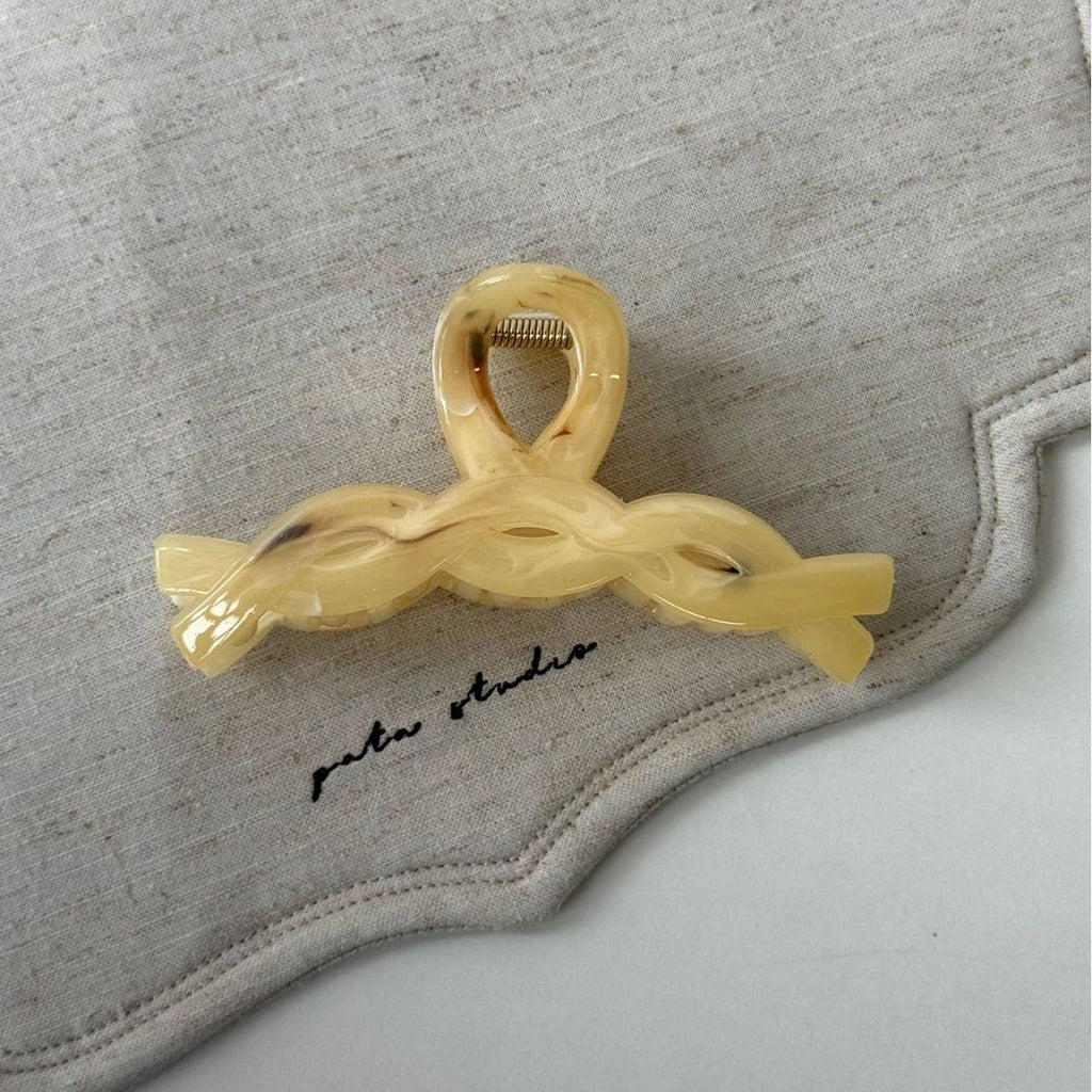 Brown Marble Claw Clip