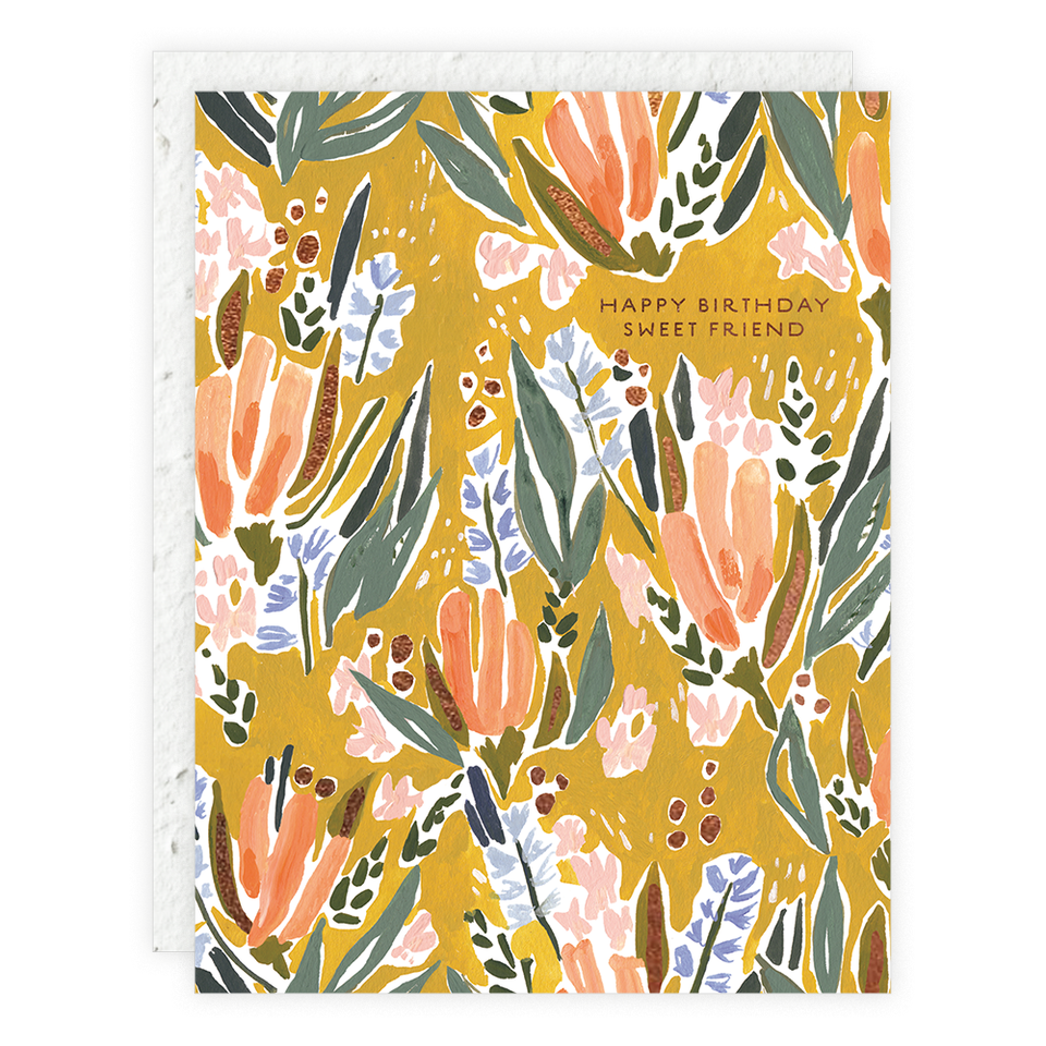 Sweet Friend Floral Birthday Card