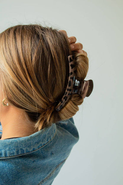 Skinny Leopard Claw Clip