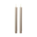 LED Taupe Column Taper Candles