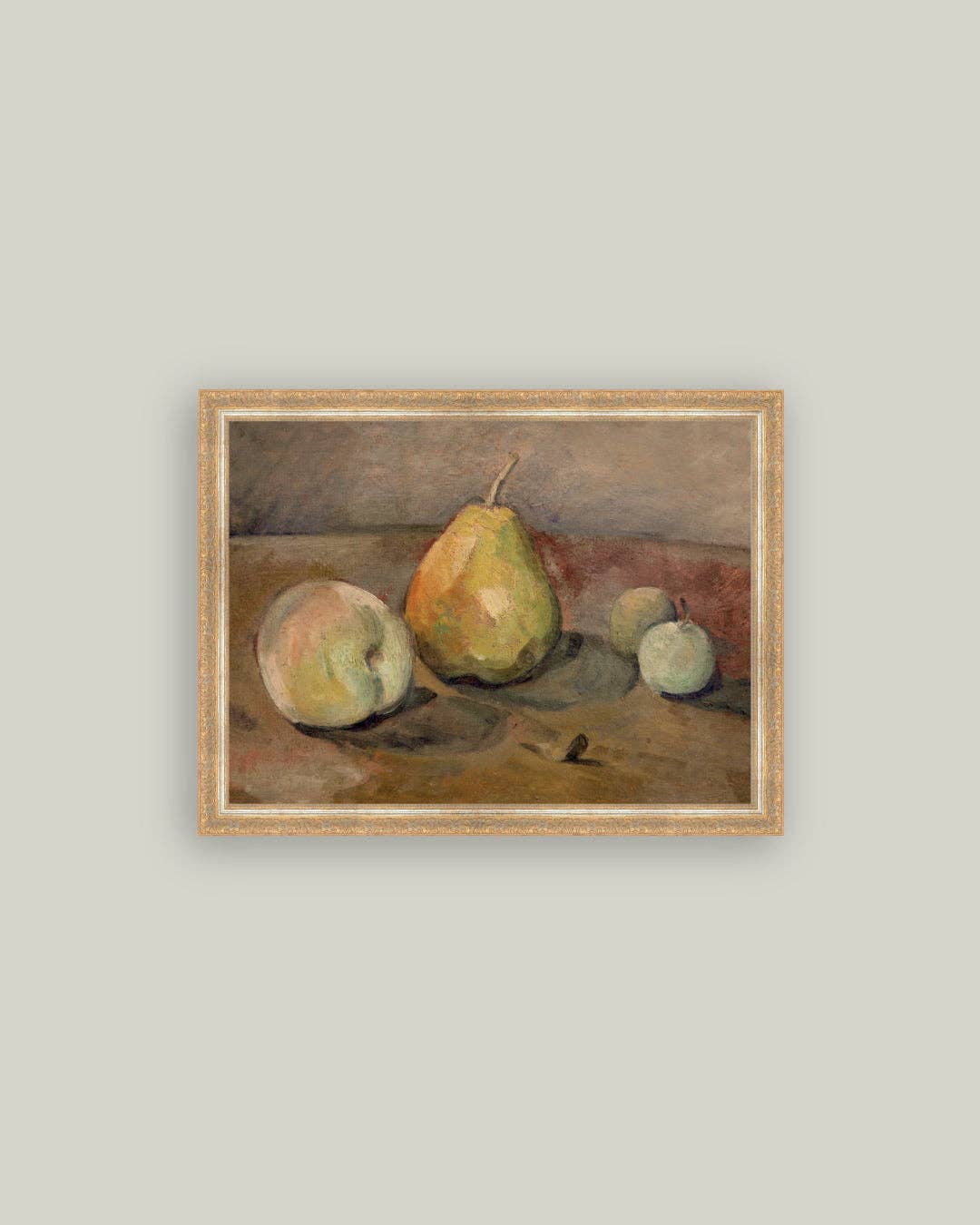 Pears and Apples Framed Antique Art