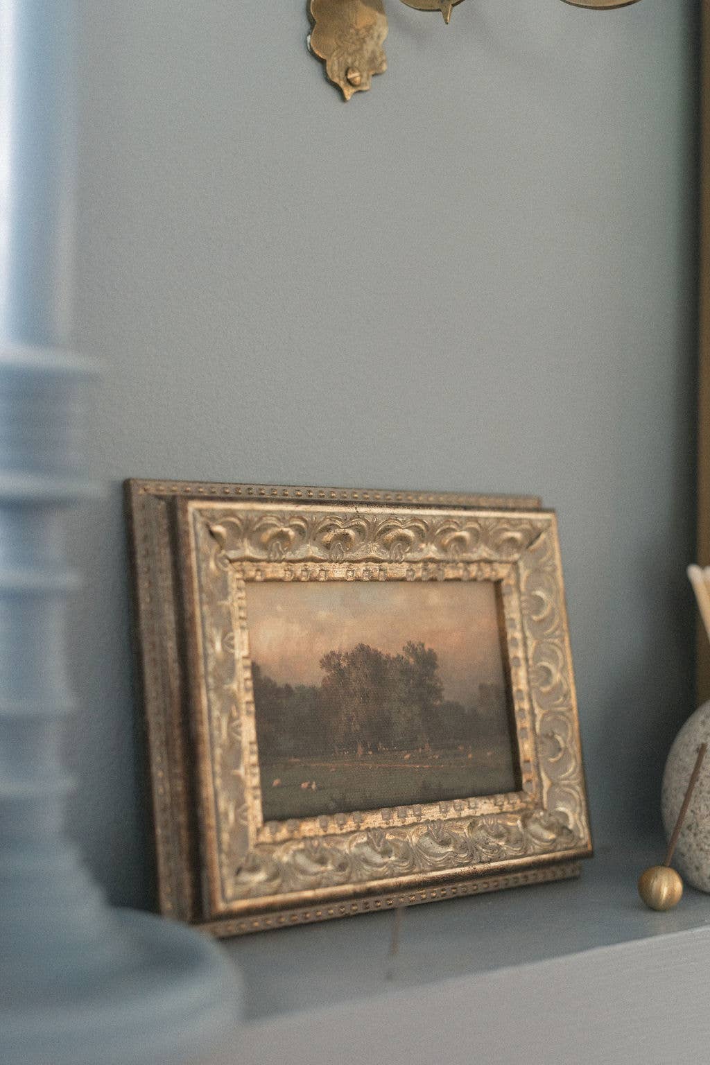 Sheep Farm Framed Antique Art Print