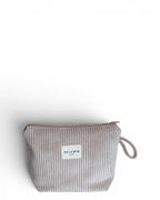 Corduroy Small Makeup Bag – Taupe (Tofe)