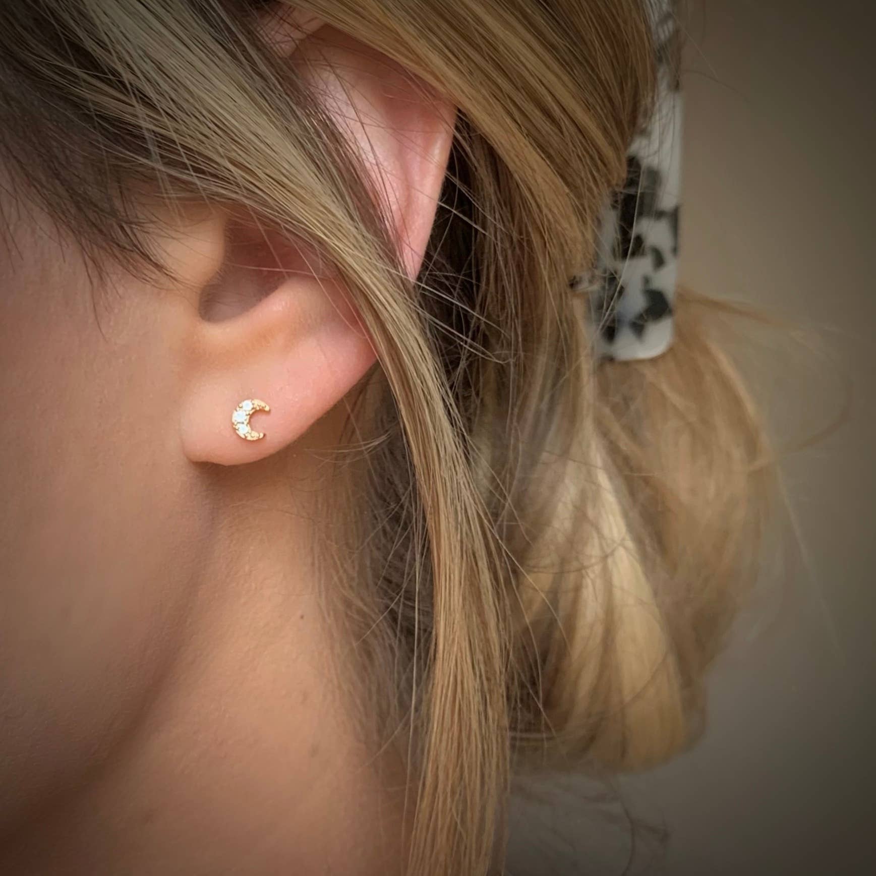 Star & Moon Stud Earrings