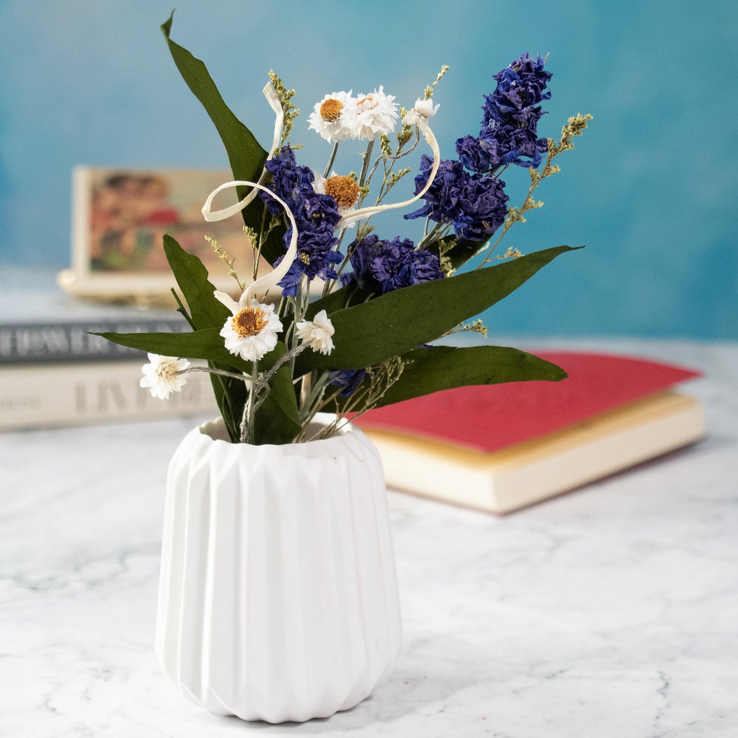 Eucalyptus & Larkspur Mini Bouquet