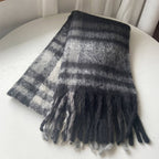 Plaid Tassel Scarf