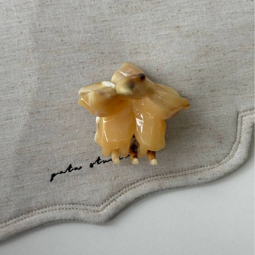 Brown Marble Claw Clip