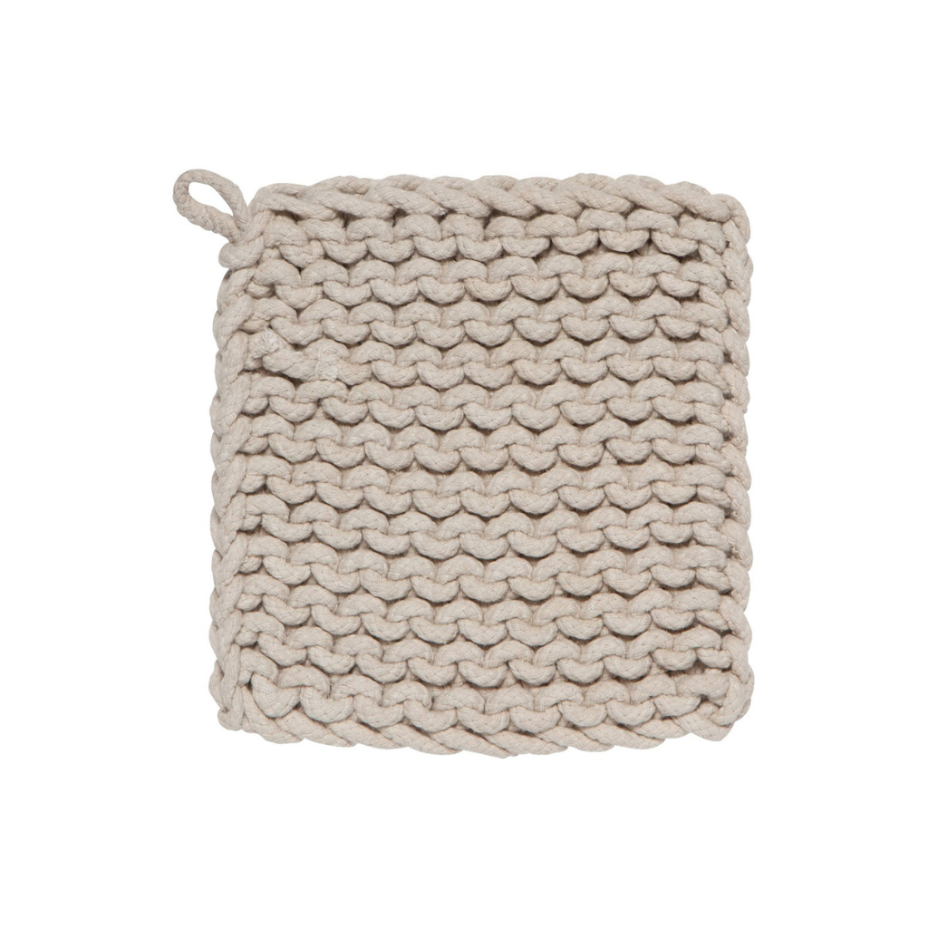 Knit Potholder - Gray