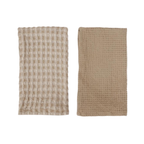 Waffle Tea Towel Set/2 - Taupe