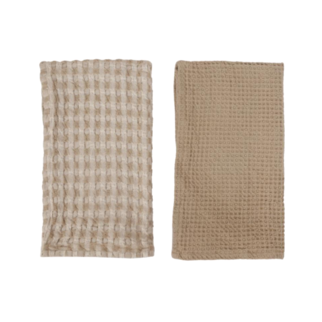 Waffle Tea Towel Set/2 - Taupe