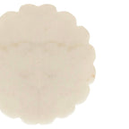 Emery Scallop Edge Set 4 Coaster Set Marble Jute Tie