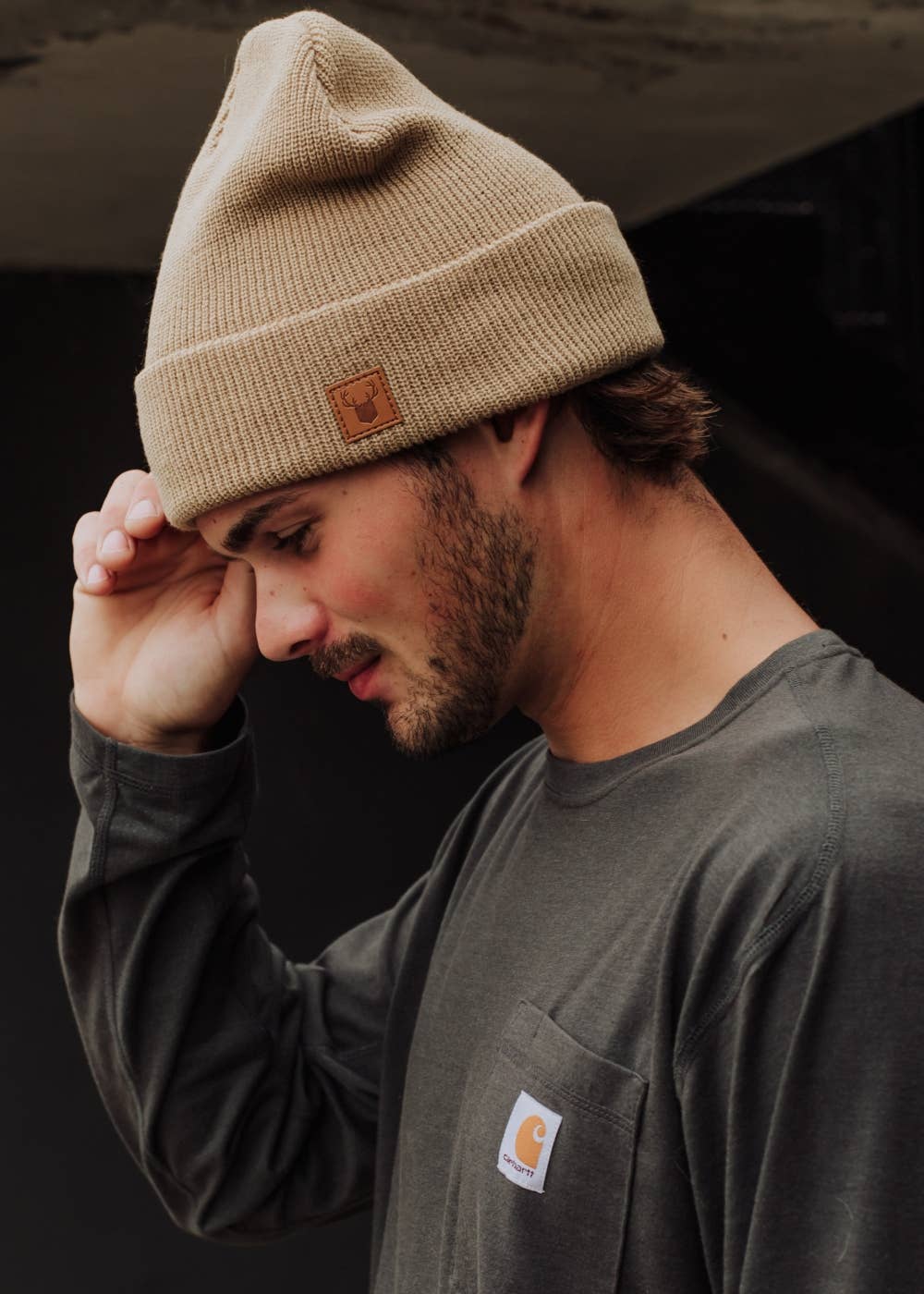 Tan Knit Beanie
