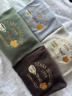 Embroidered Stars Hollow Sweatshirt