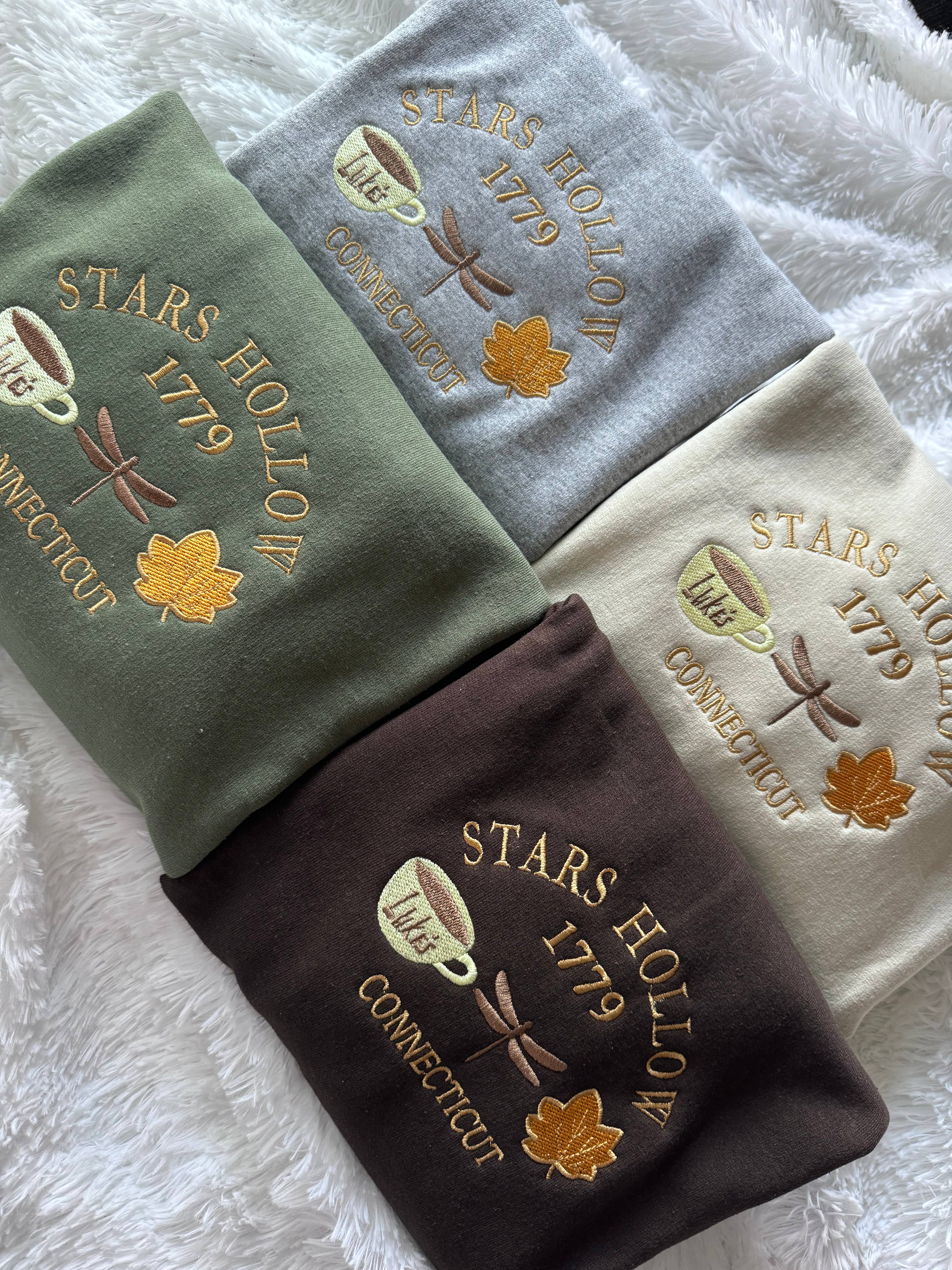Embroidered Stars Hollow Sweatshirt
