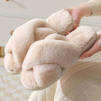 Faux Fur Criss Cross Slipper