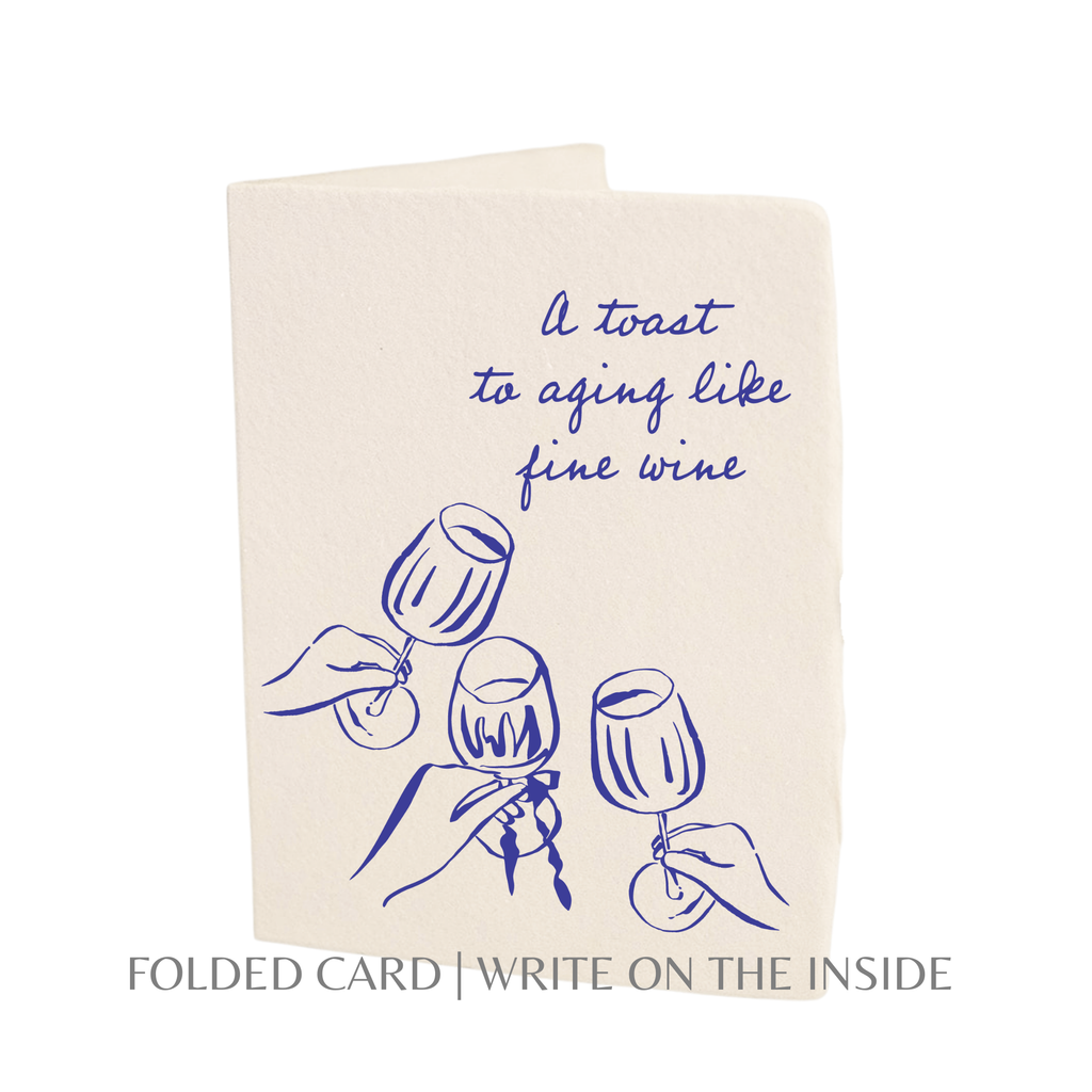 Toasting To A Fine Wine Birthday | Celebration Greeting Card