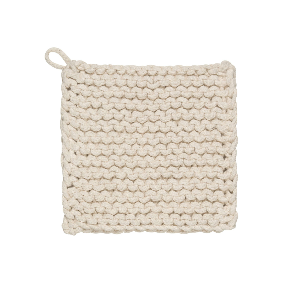Knit Potholder - Natural