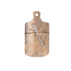 Mango Wood Cutting Board & Canapé Knife Set