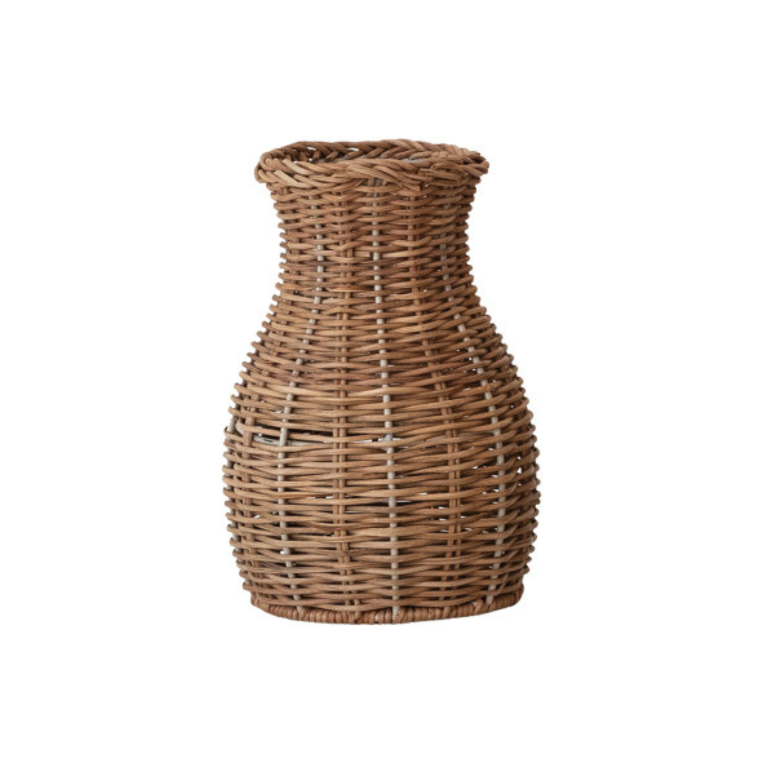 Hand-Woven Rattan Vase