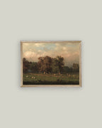 Sheep Farm Framed Antique Art Print