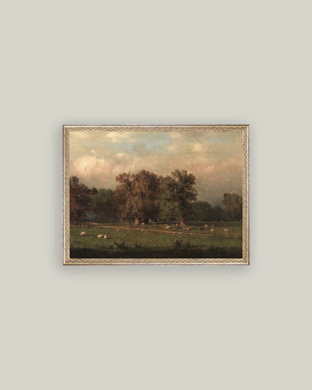 Sheep Farm Framed Antique Art Print