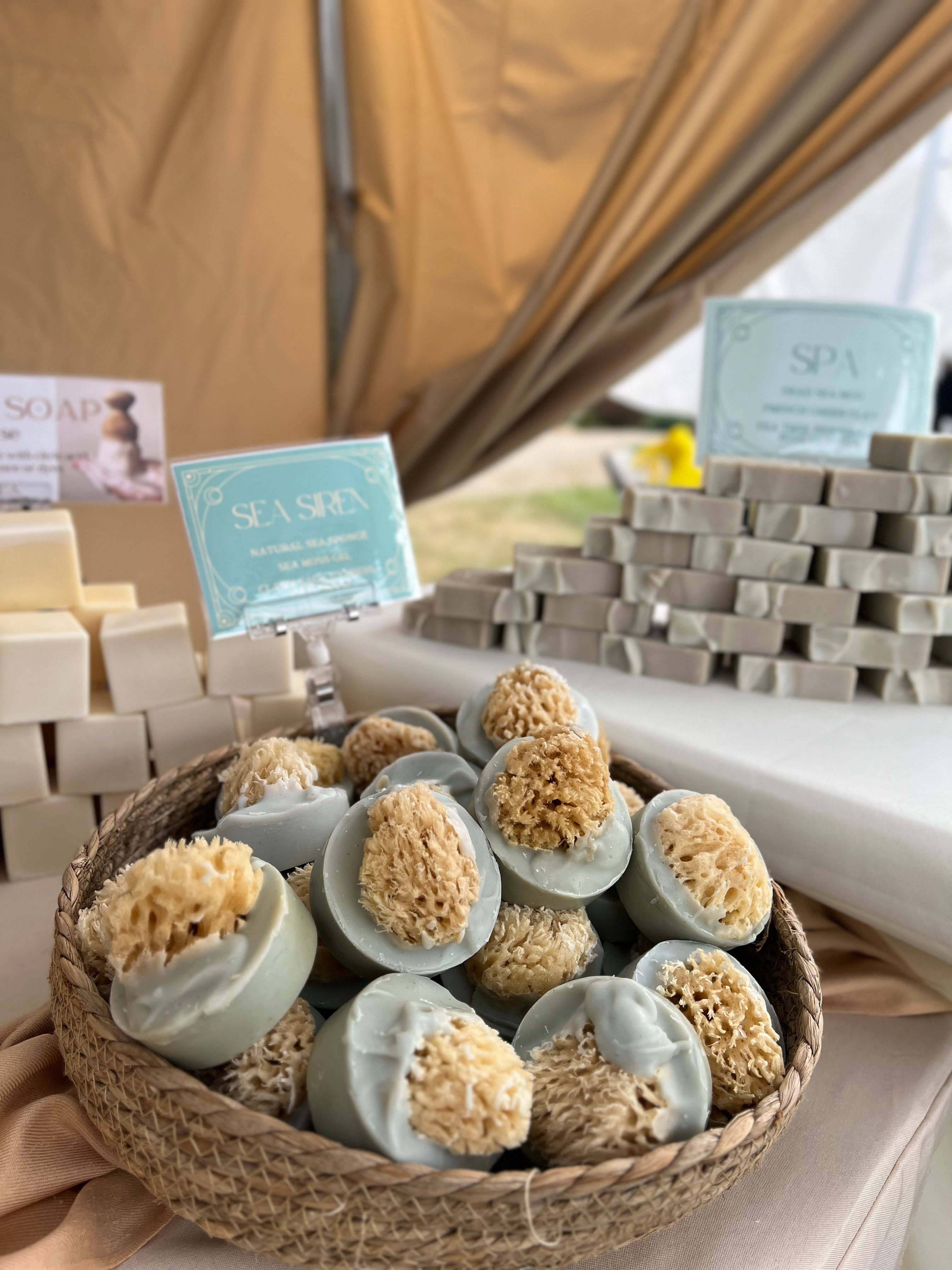 Sea Siren Sea Sponge & Sea Moss Gel Handcrafted Soap