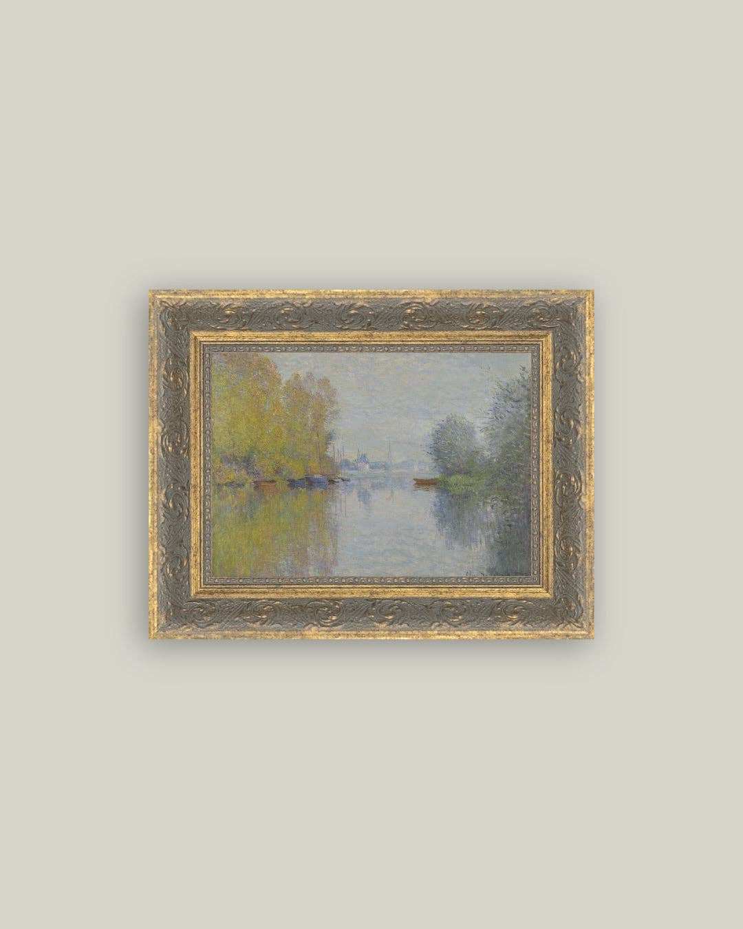 Autumn on the Seine Framed Antique Art