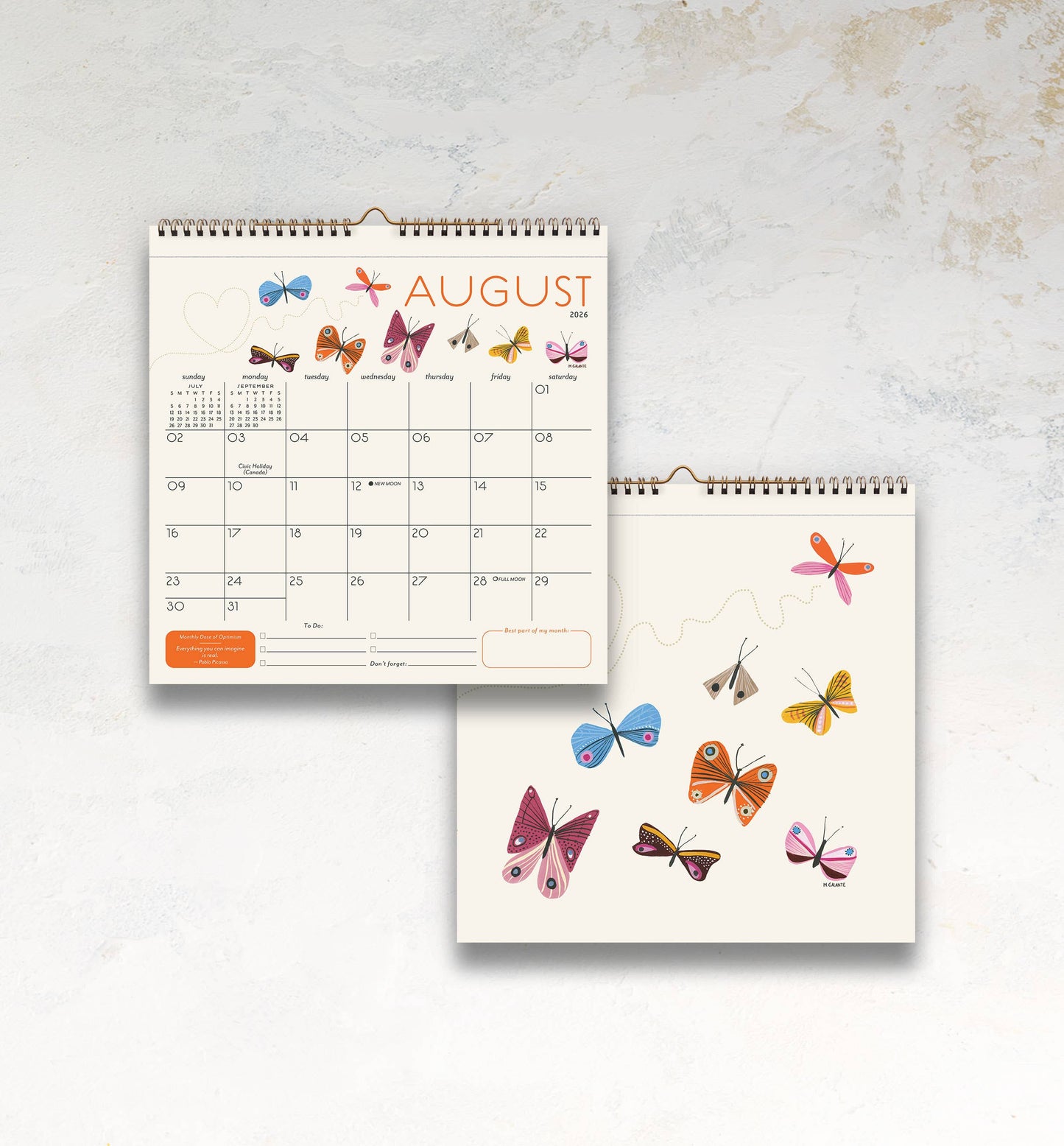 2026 Seedlings Garden Party 12 Month Classic Grid Calendar